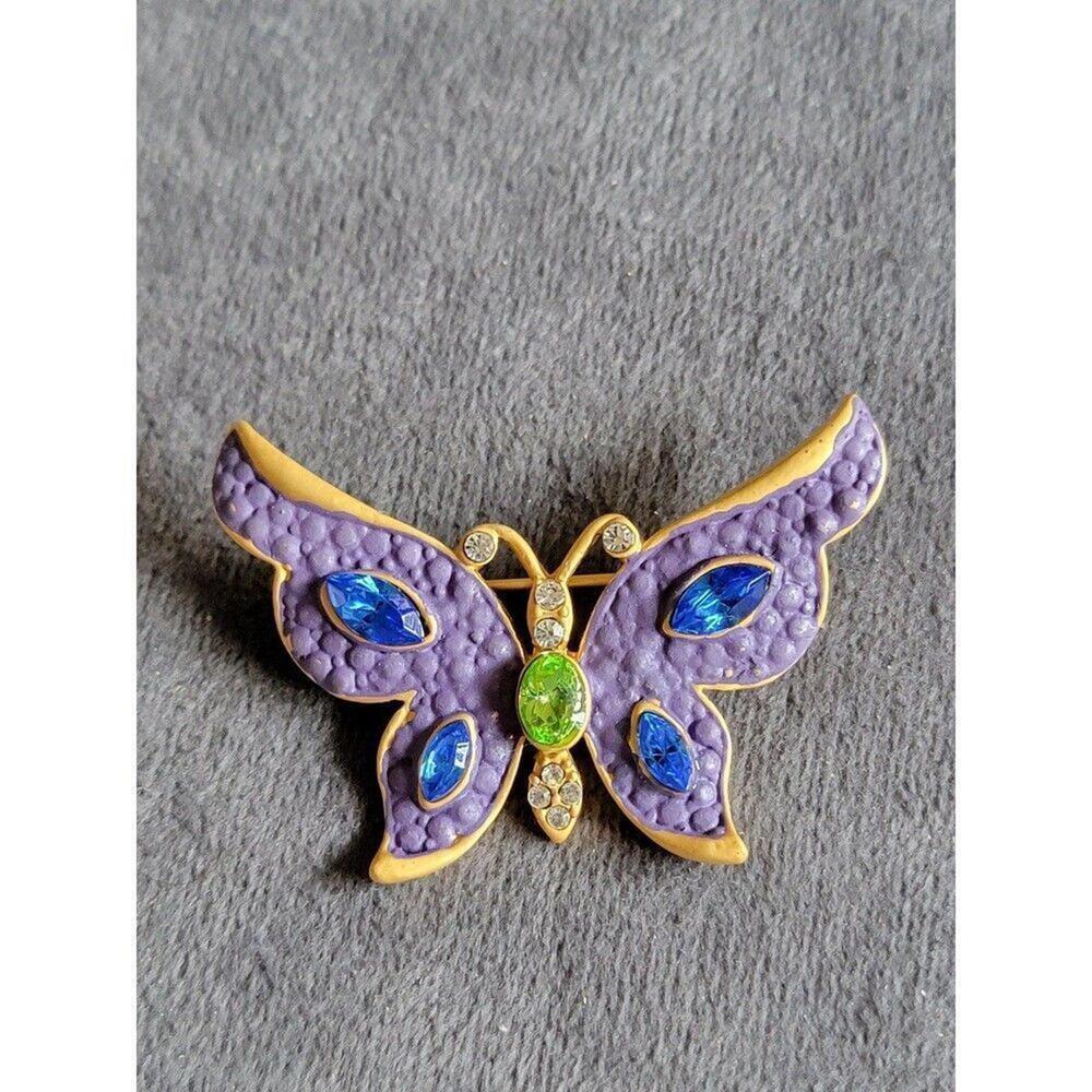 Purple Butterfly Brooch